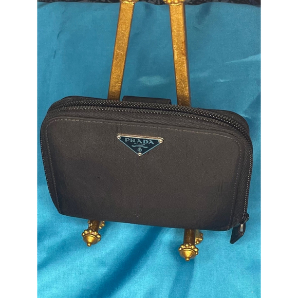 Prada Handbags - Prada Black Wallet Leather and Nylon VGUC